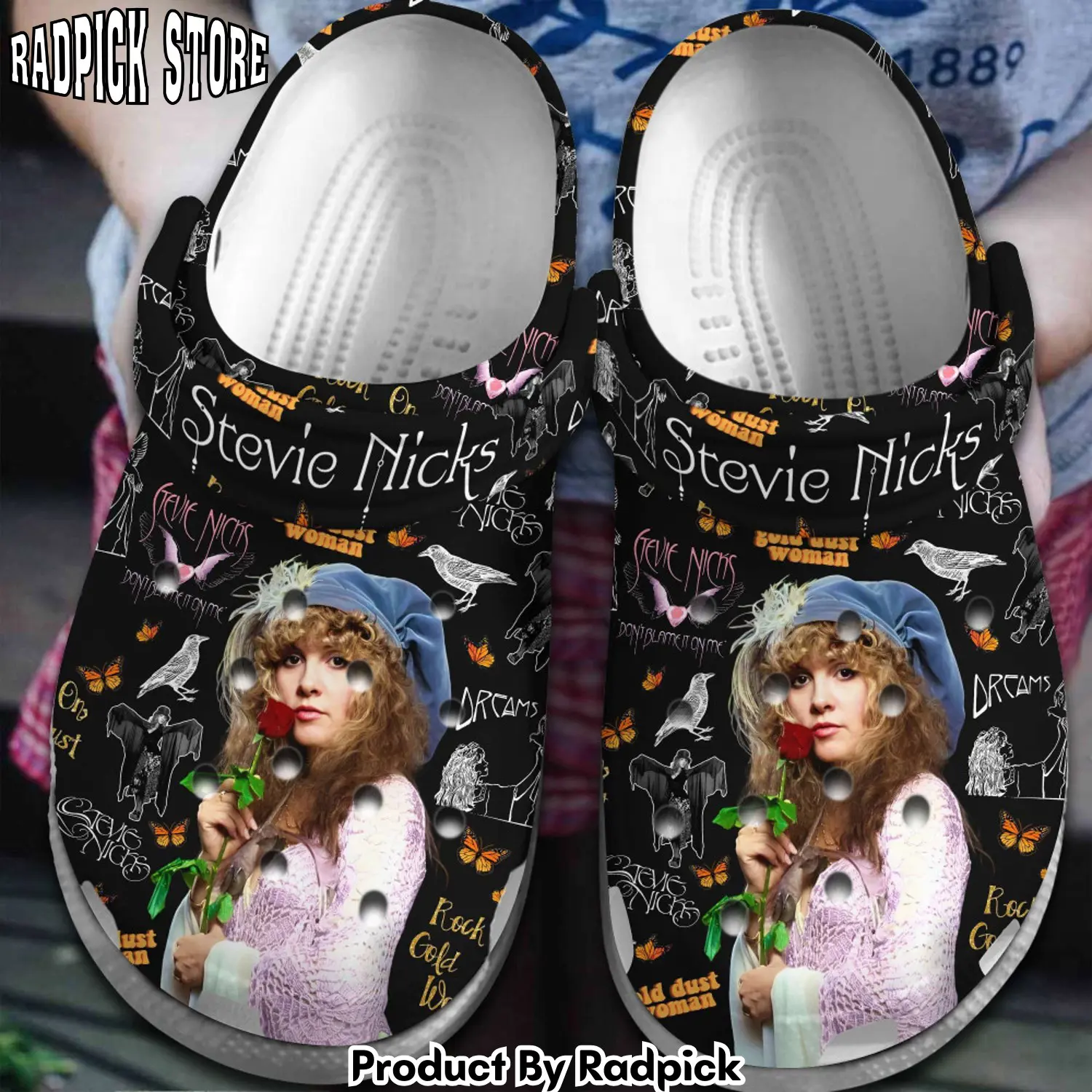 Radpick stevie nicks music clogs shoes comfortable for men women ktd rp6521153
